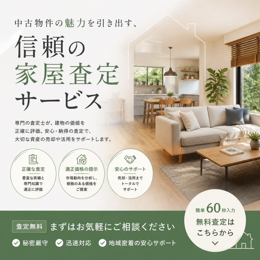 中古物件の魅力を引き出す、信頼の家屋査定サービス