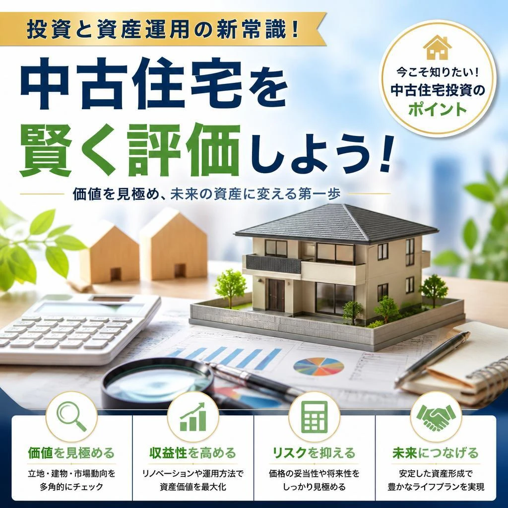 投資と資産運用の新常識！中古住宅を賢く評価しよう！