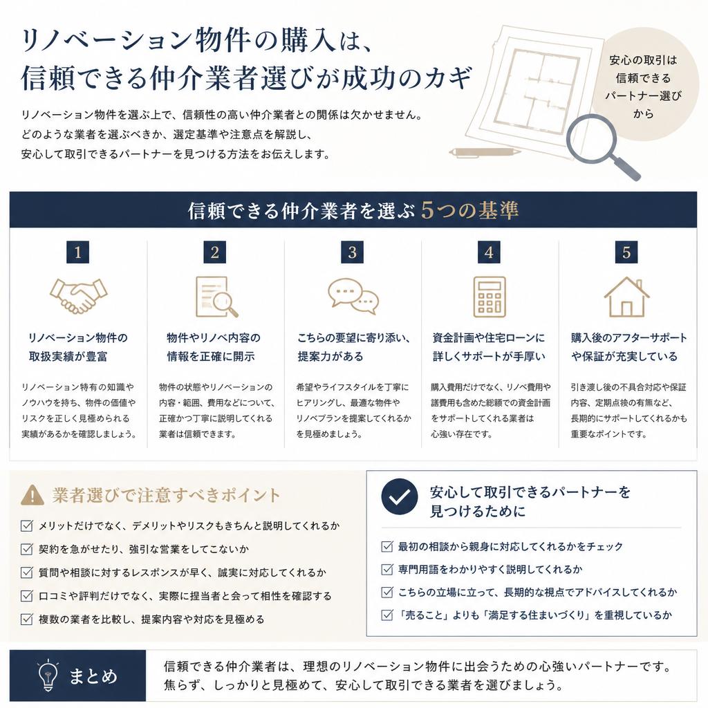 信頼できる不動産仲介業者の選び方