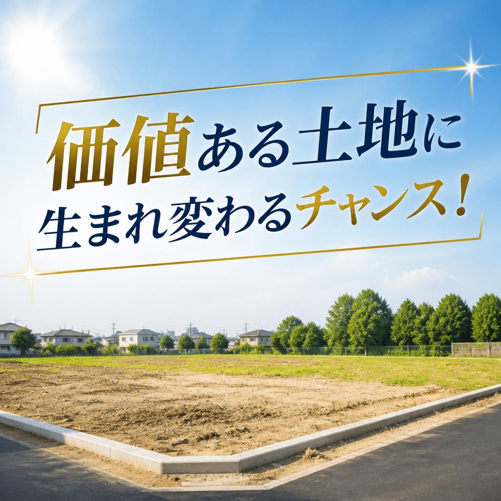 価値ある土地に生まれ変わるチャンス！