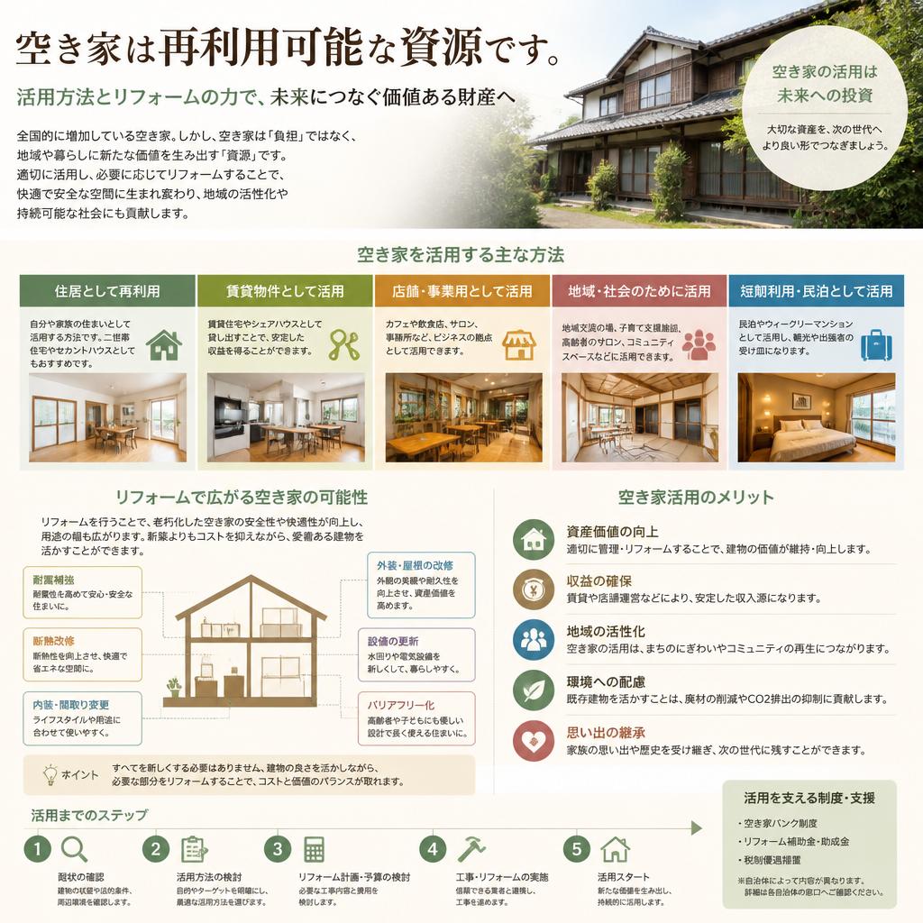 3. 空き家を活用する方法