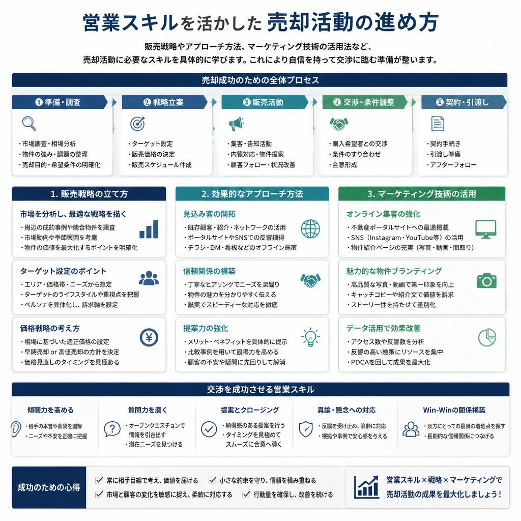 営業スキルを活かした売却活動