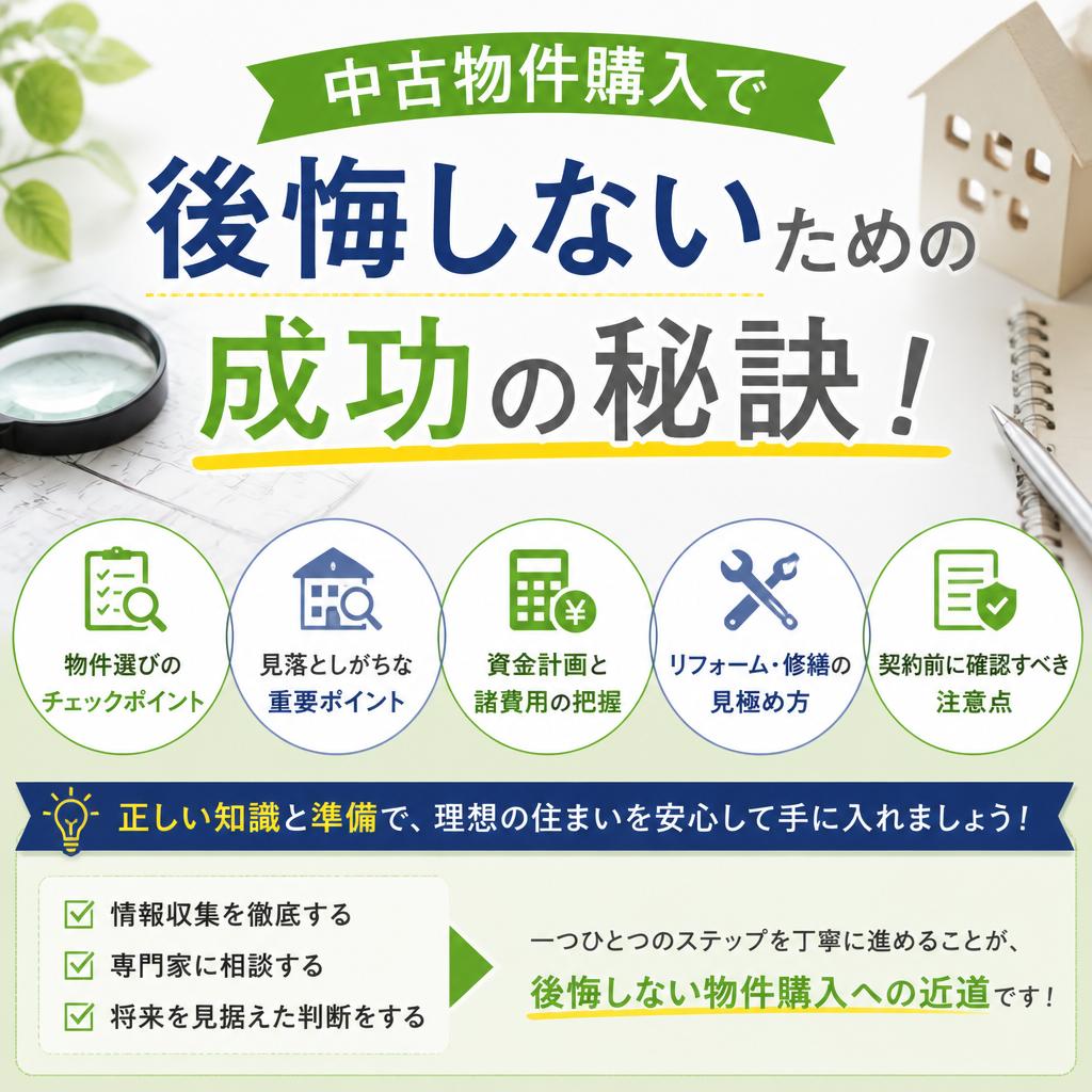 中古物件購入で後悔しないための成功の秘訣！