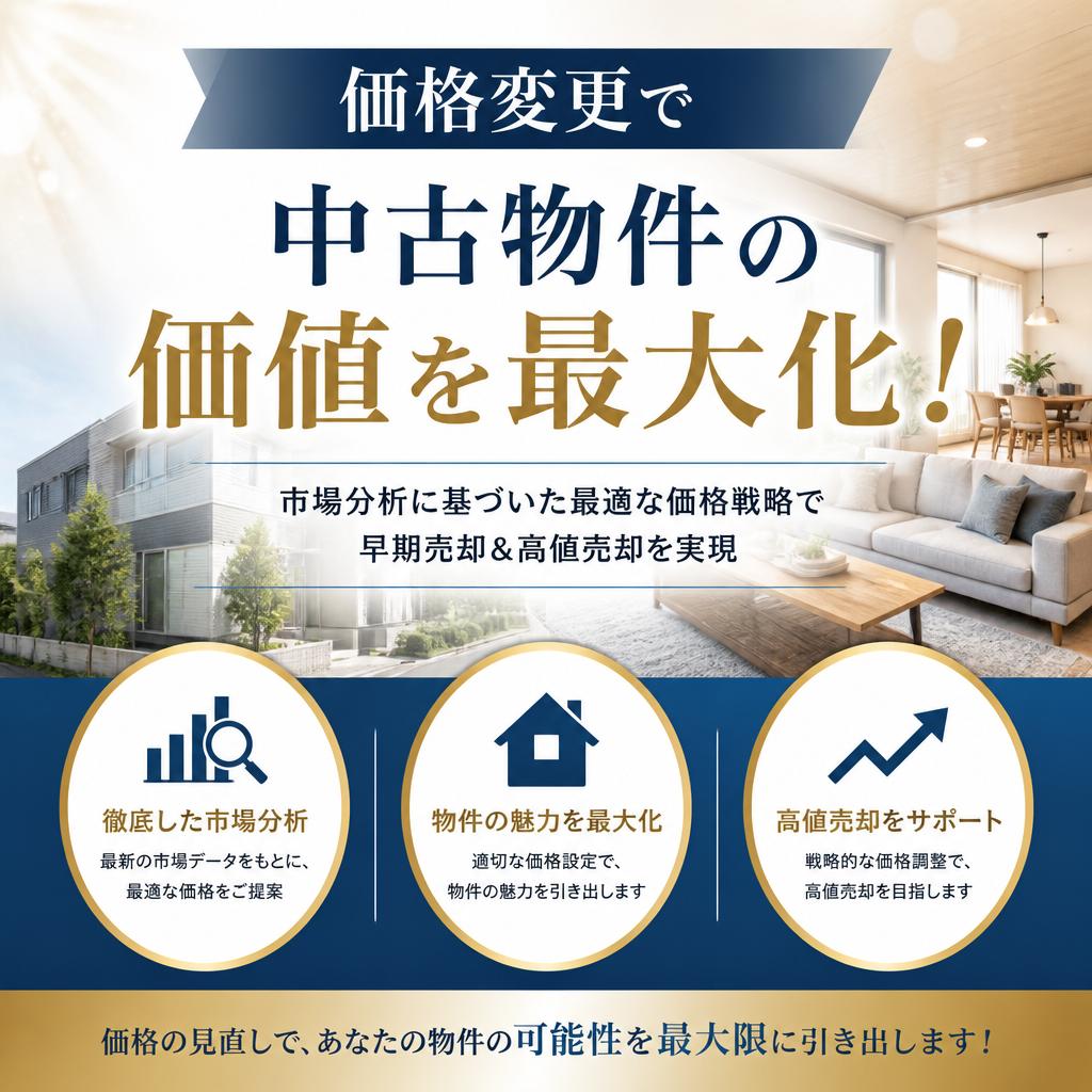 価格変更で中古物件の価値を最大化！
