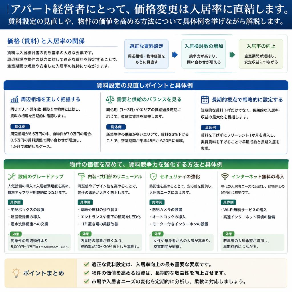 アパート経営と価格戦略