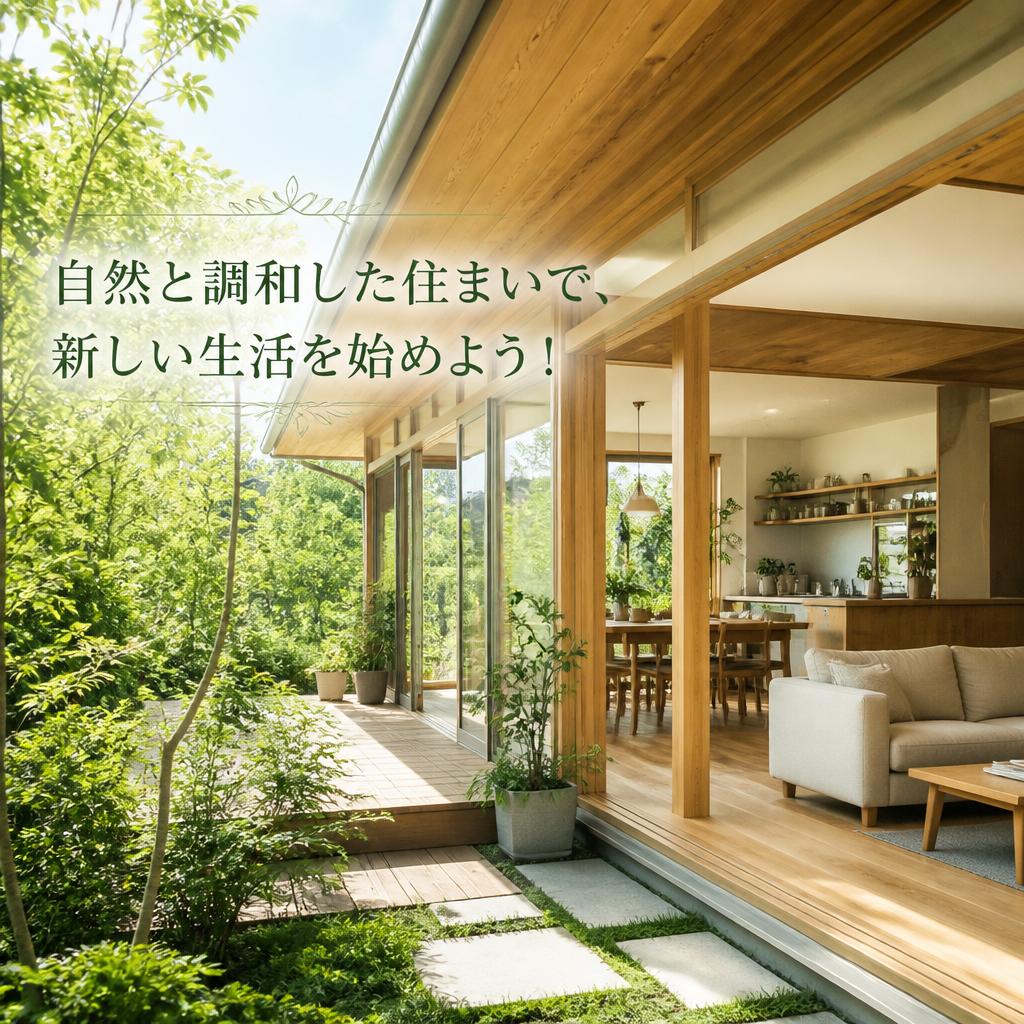 自然と調和した住まいで、新しい生活を始めよう！