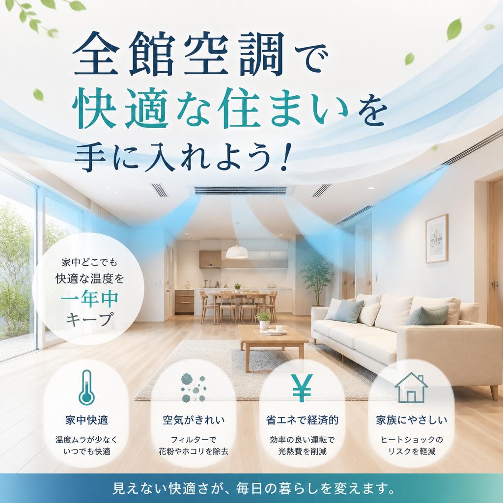 全館空調で快適な住まいを手に入れよう！