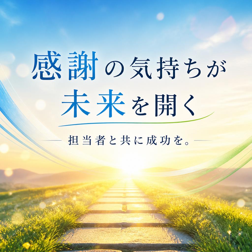 感謝の気持ちが未来を開く、担当者と共に成功を。