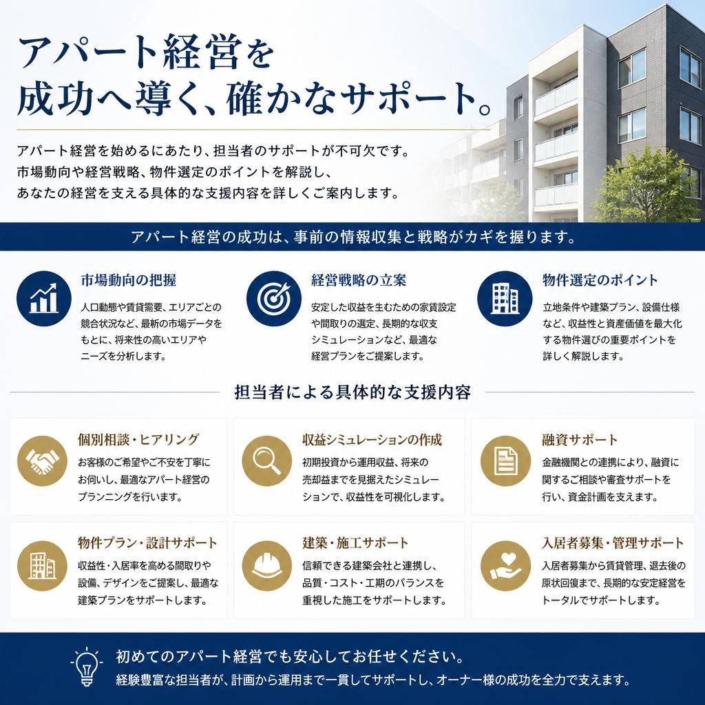 アパート経営の実際と支援