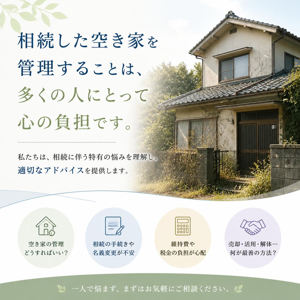 相続による空き家の悩み