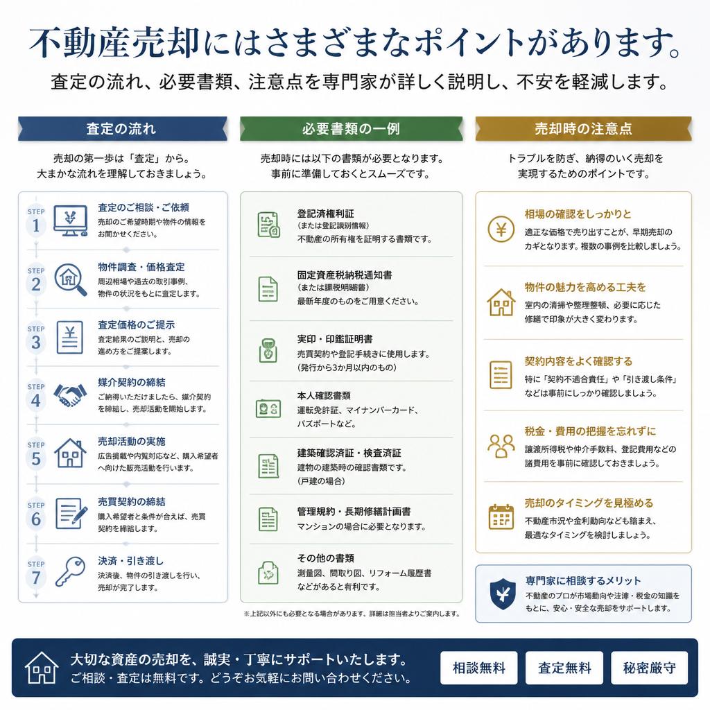 不動産売却におけるチェックポイント