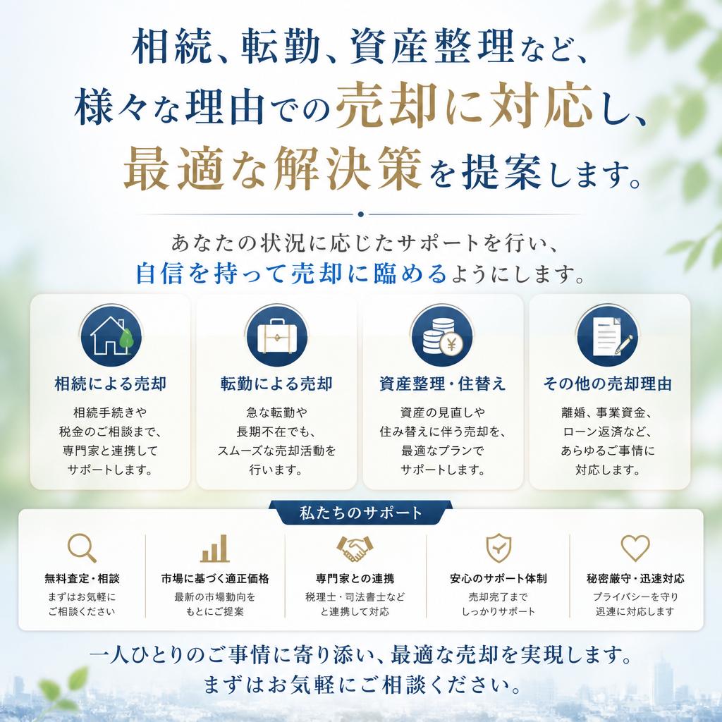 3. 多様な売却理由への対応