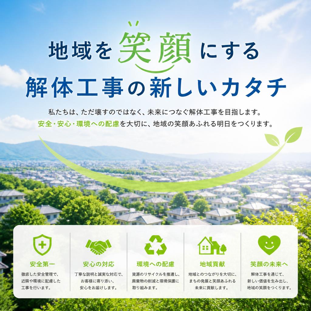 地域を笑顔にする解体工事の新しいカタチ