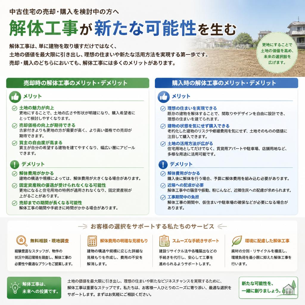 中古住宅の再生と解体の違い