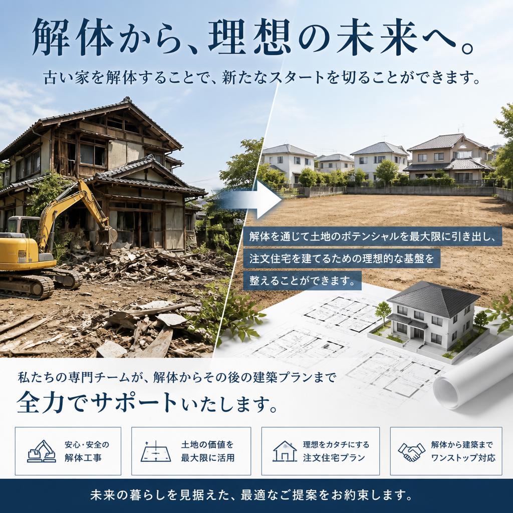 理想の家づくりは解体から始まる