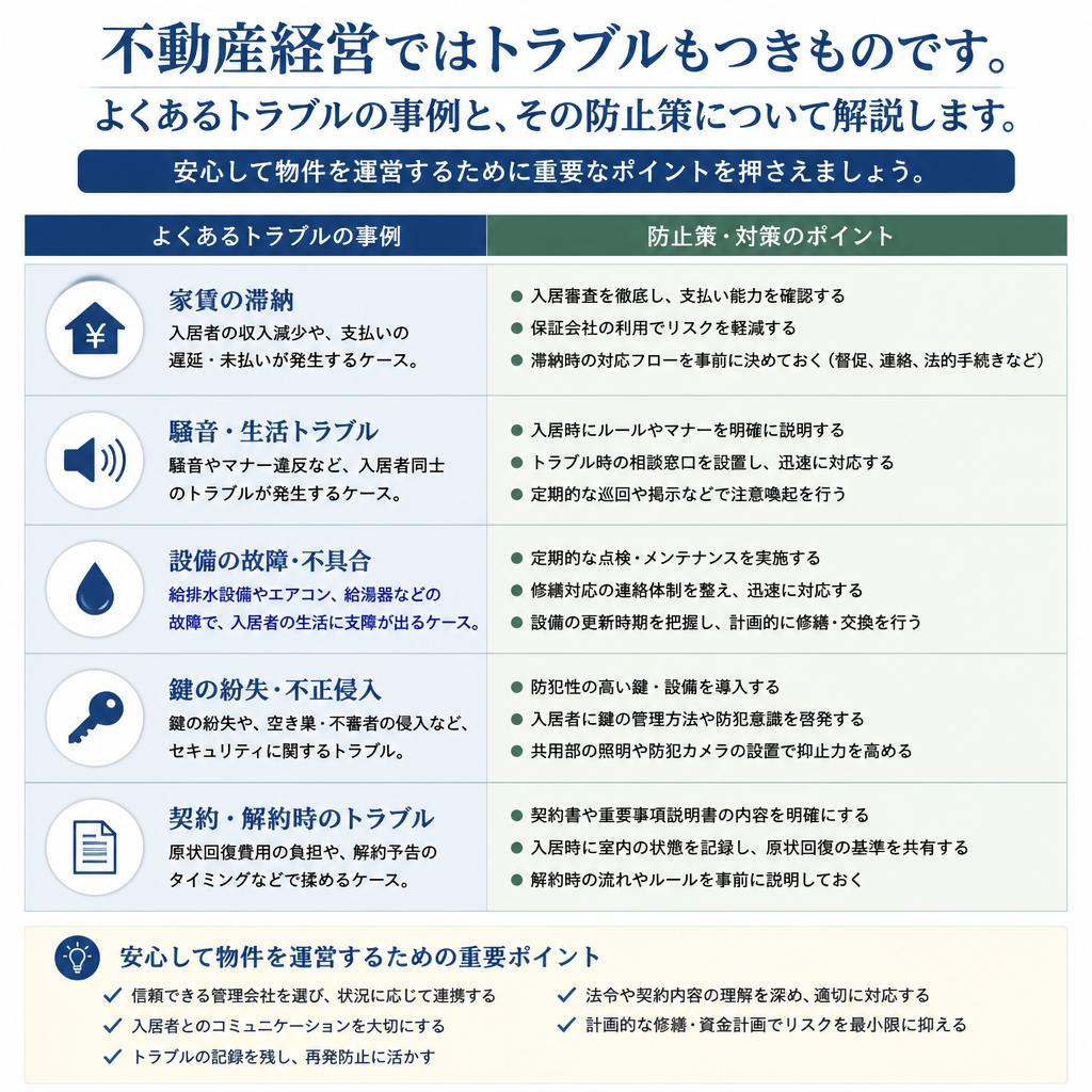 トラブル回避のためのアドバイス