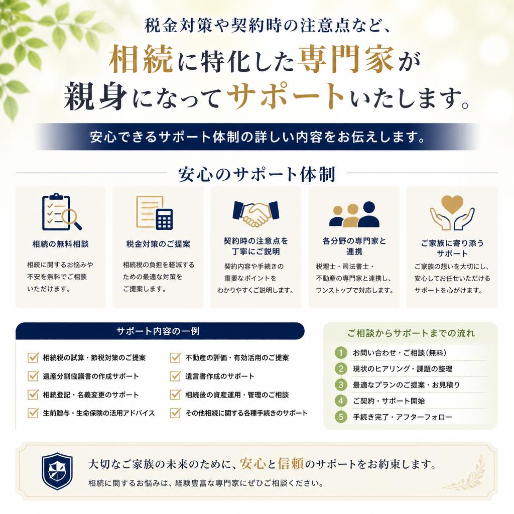 専門家による丁寧なサポート