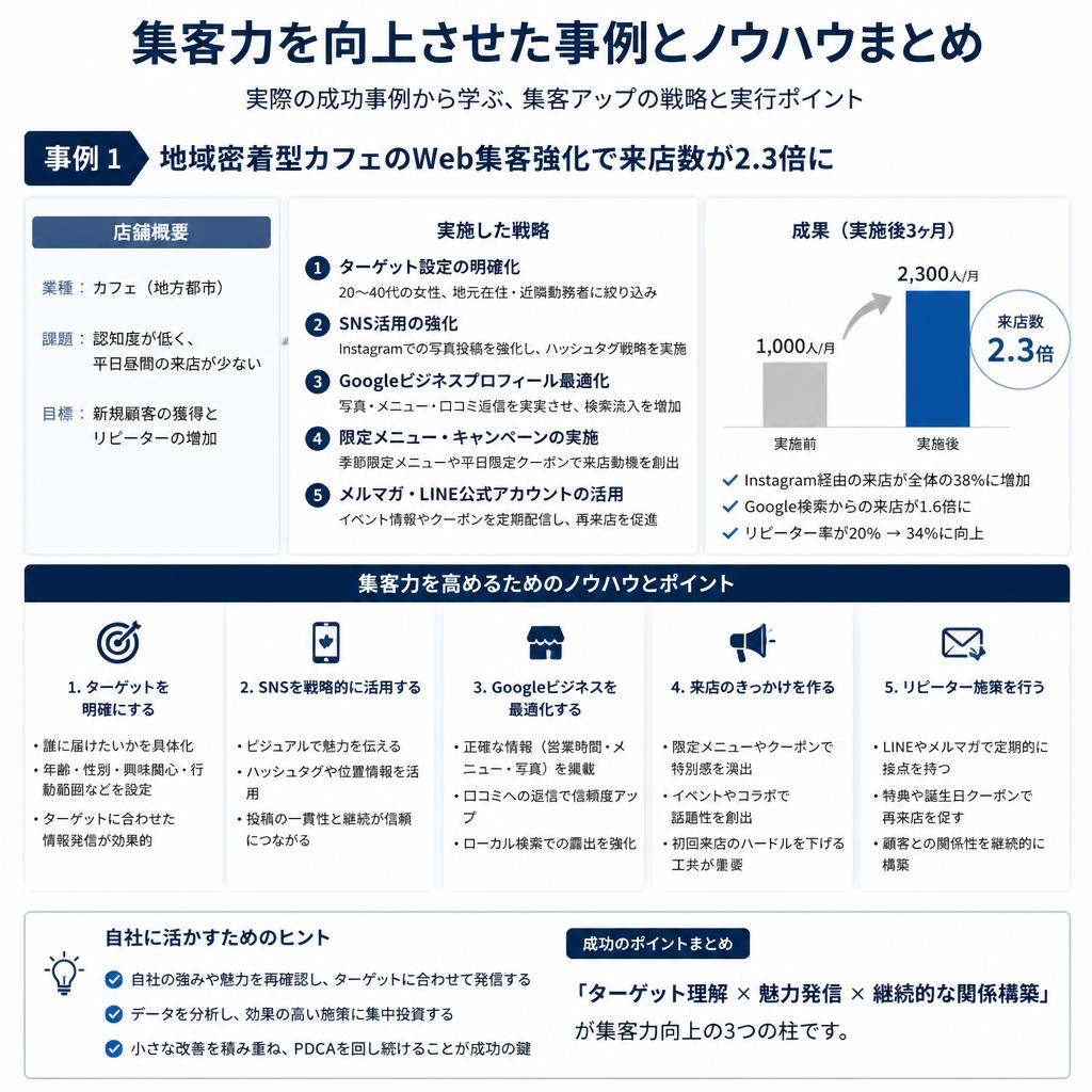 成功事例から学ぶ！集客力向上の実際