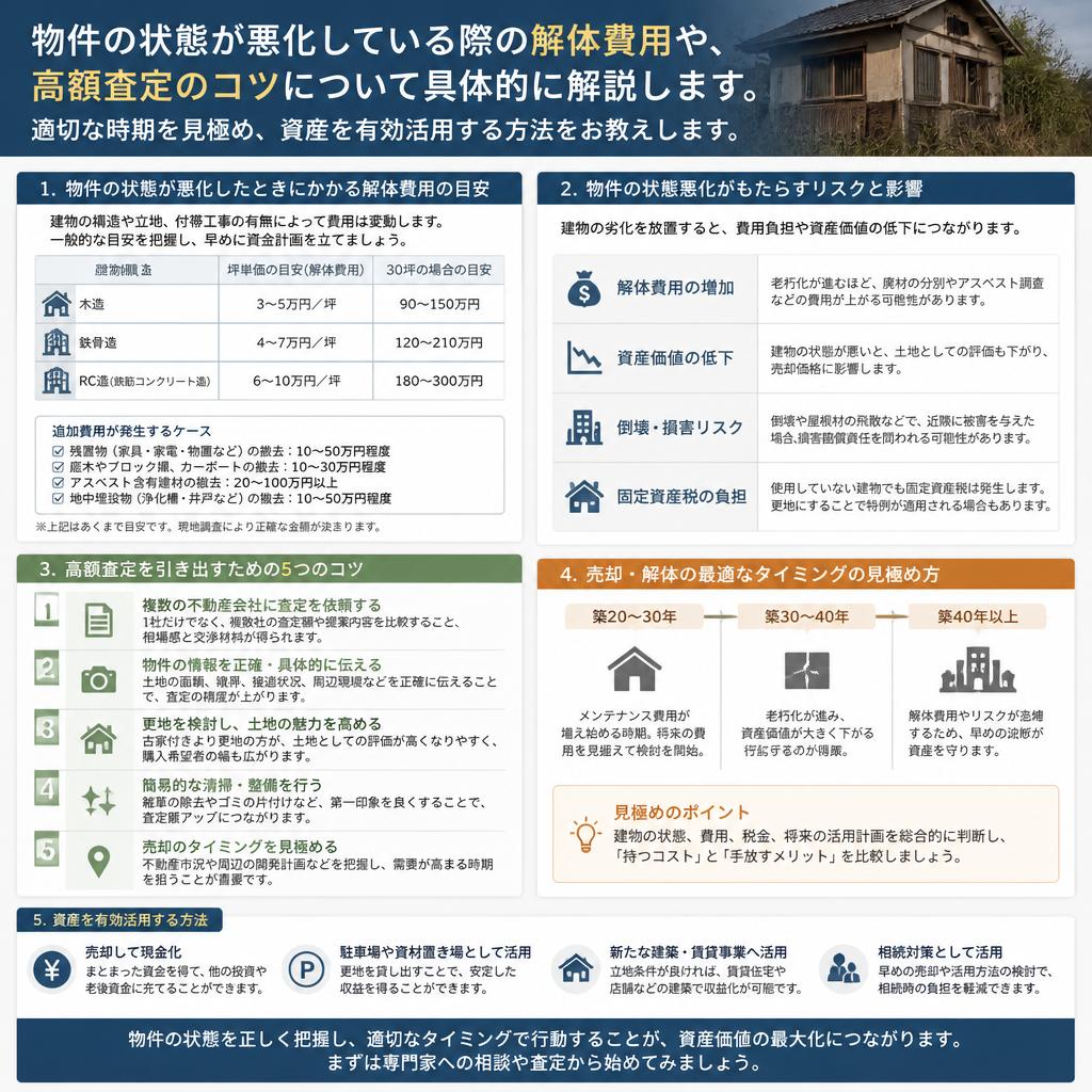 解体費用や高額査定のポイント