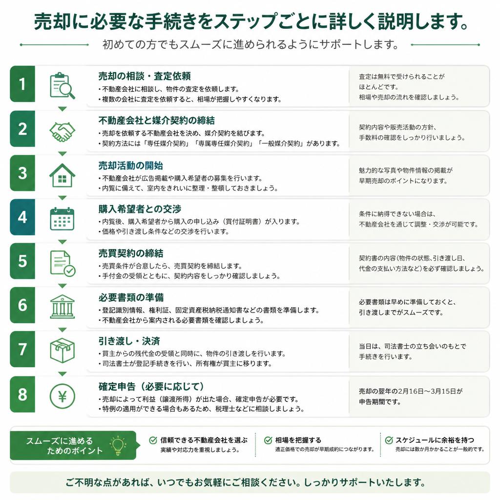 売却手続きの流れを徹底解説！