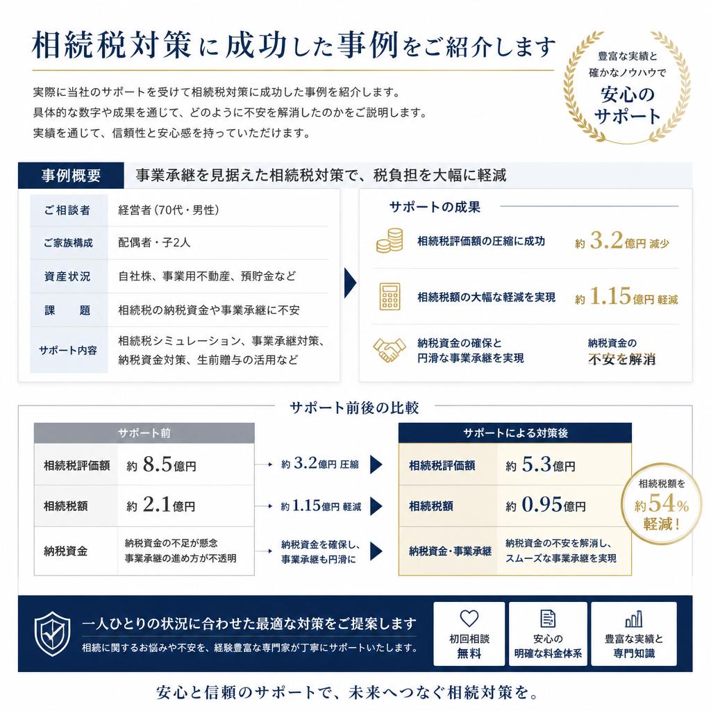 事例紹介：成功した相続税対策
