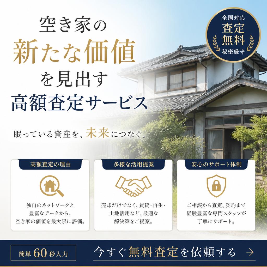 空き家の新たな価値を見出す高額査定サービス