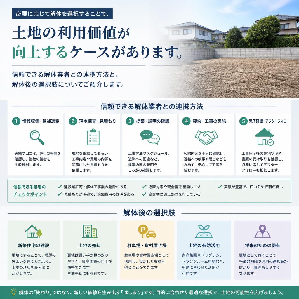 解体業者との協力で可能性を広げる