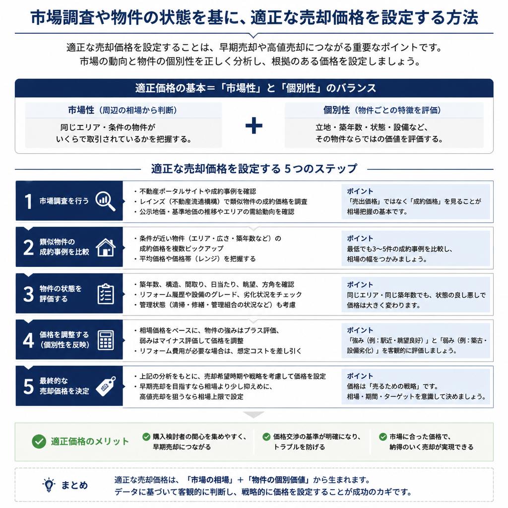 2. 売却価格を正確に設定するためのポイント