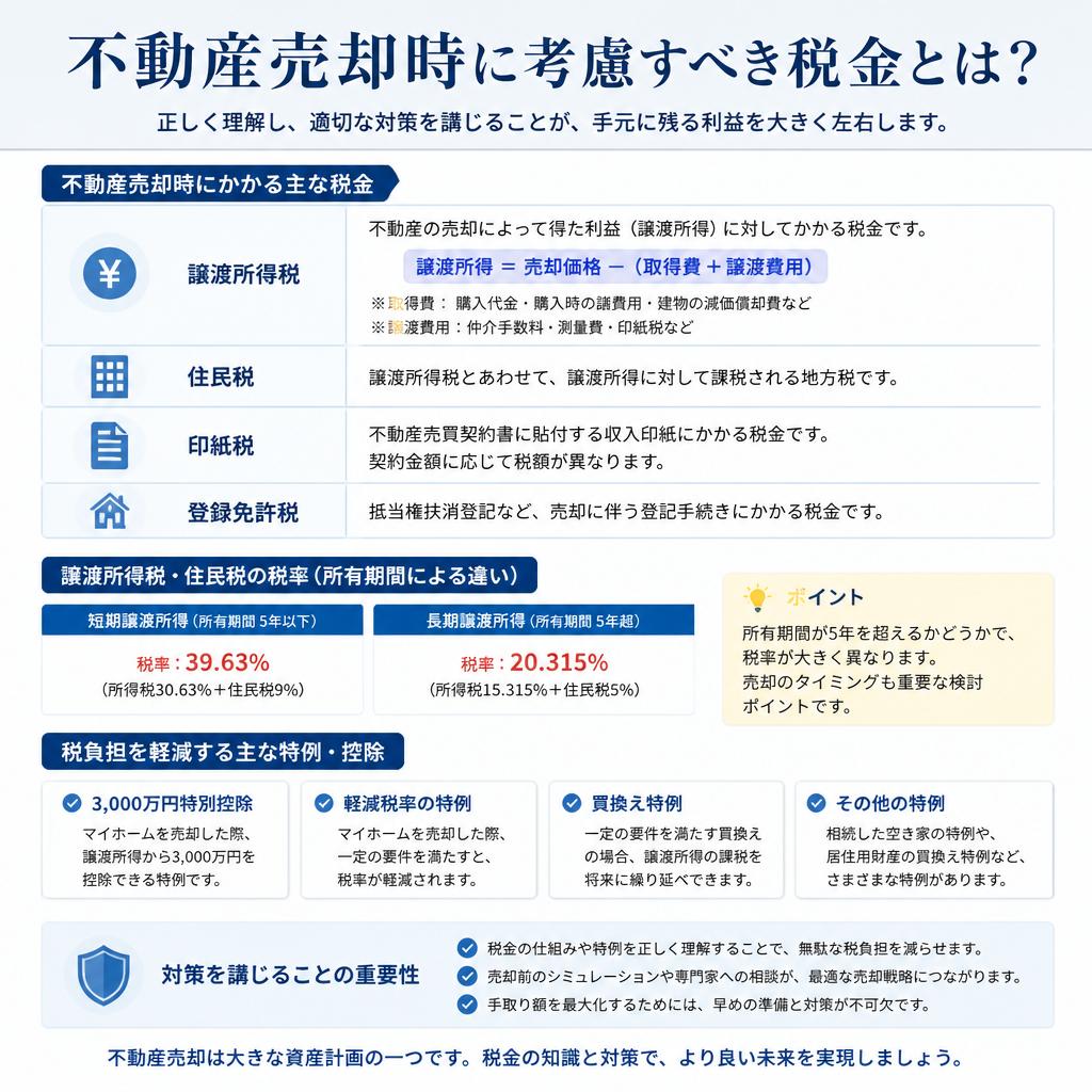3. 税金対策を考慮した売却のメリット
