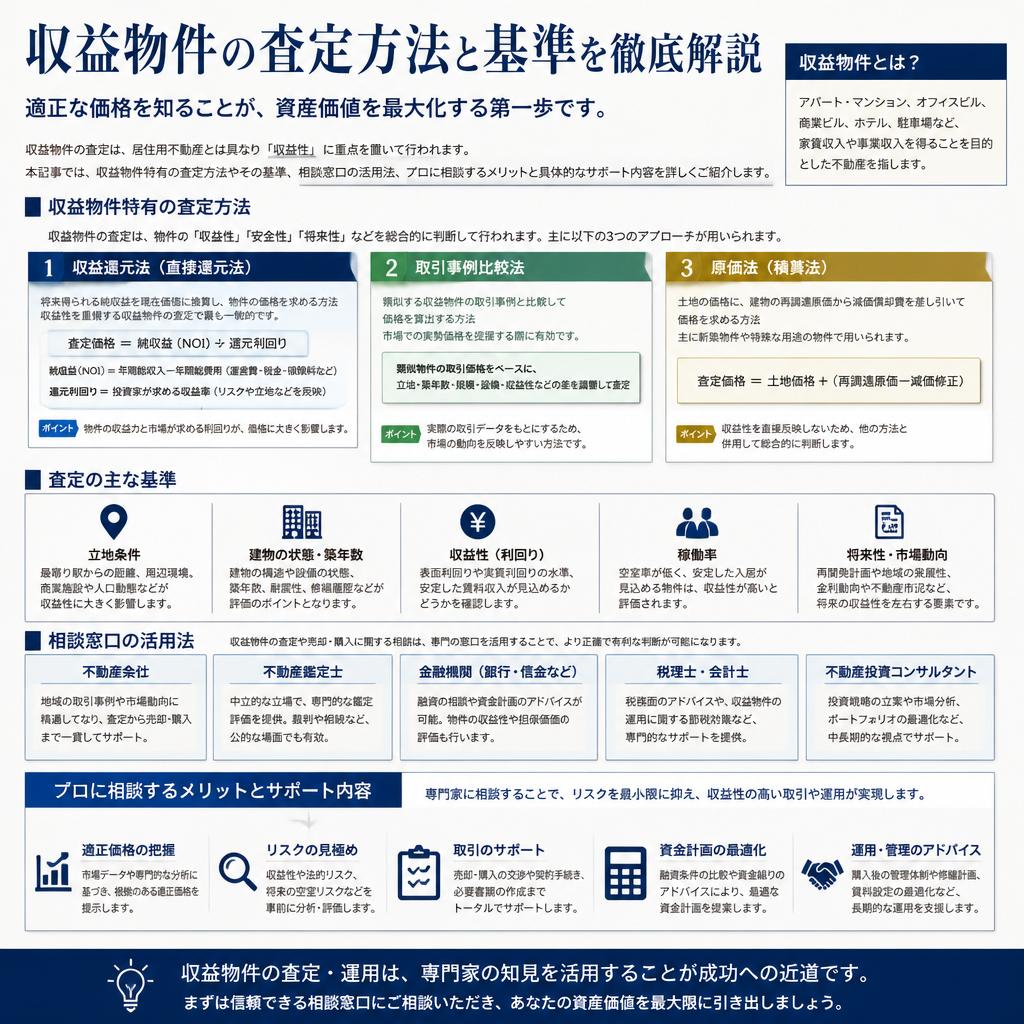 4. 収益物件の査定と相談窓口の活用法