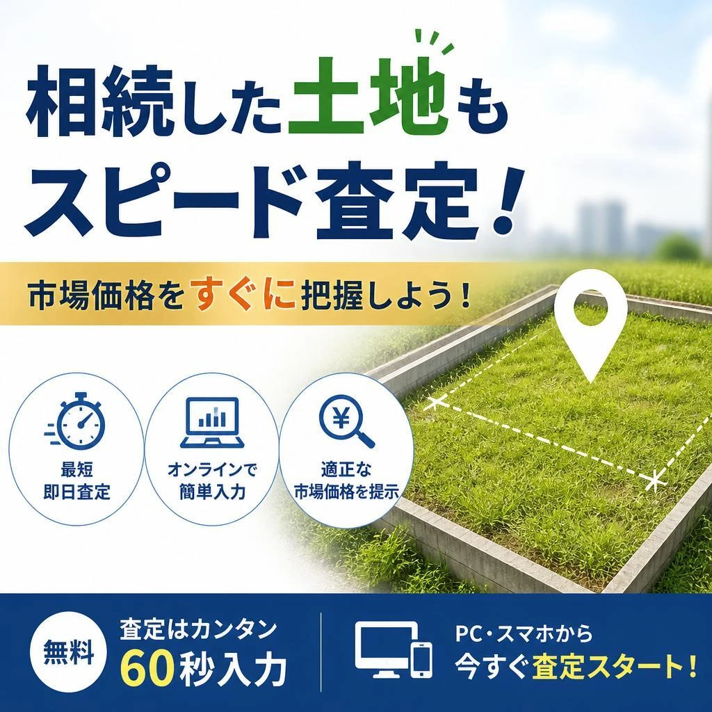 相続した土地もスピード査定！市場価格をすぐに把握しよう！
