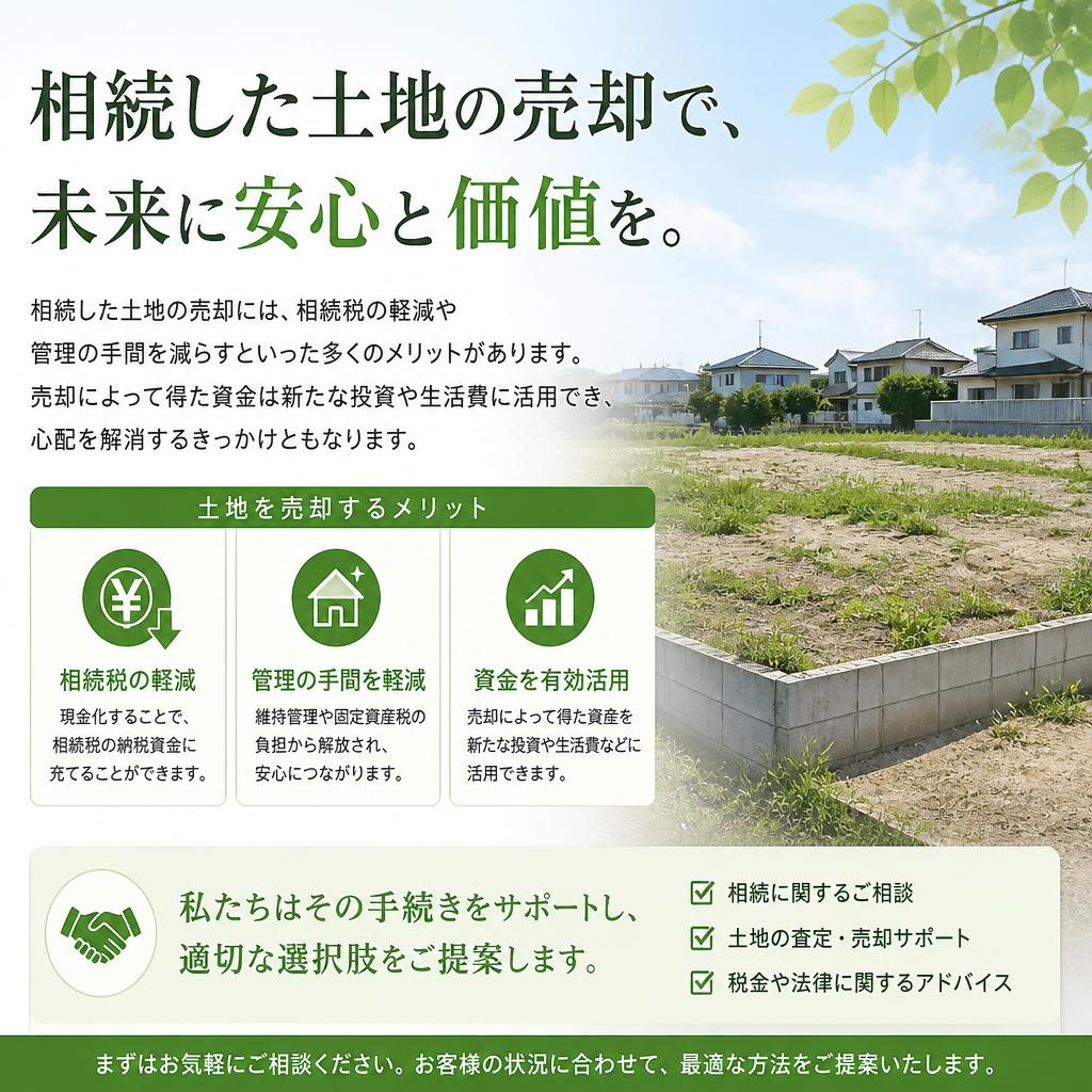 相続した土地の売却のメリットとは?