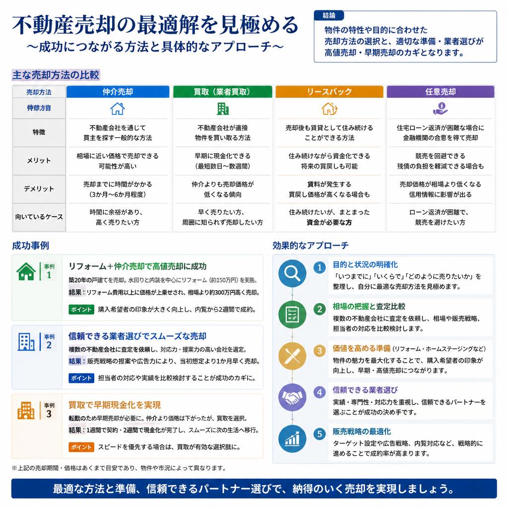 2. 売却方法のバリエーション：成功するための選択肢
