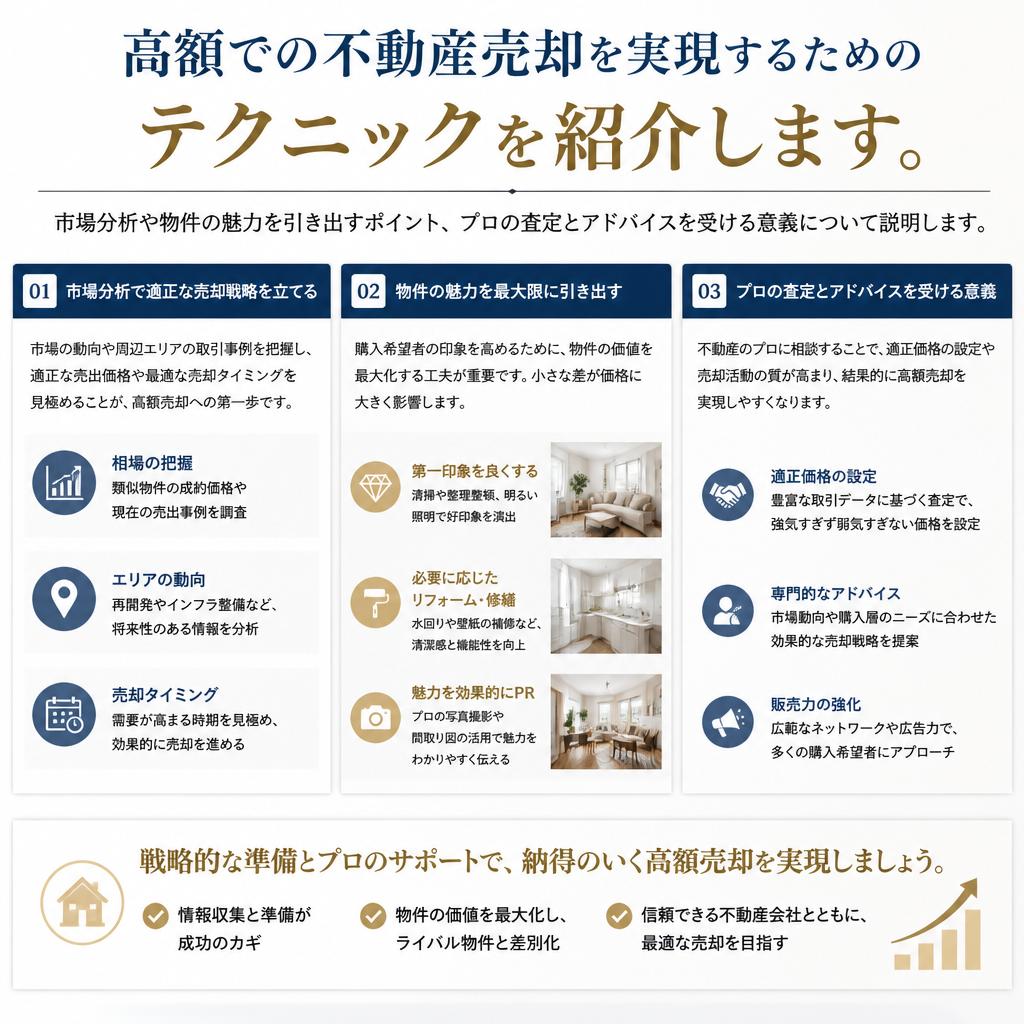 3. 高額売却を目指すためのテクニック