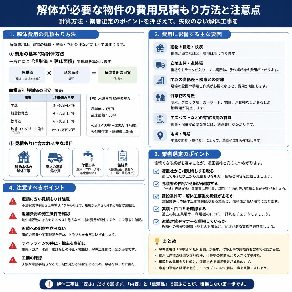 4. 解体費用の見積もり方法