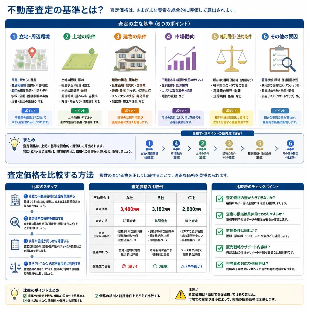 査定基準とその比較方法