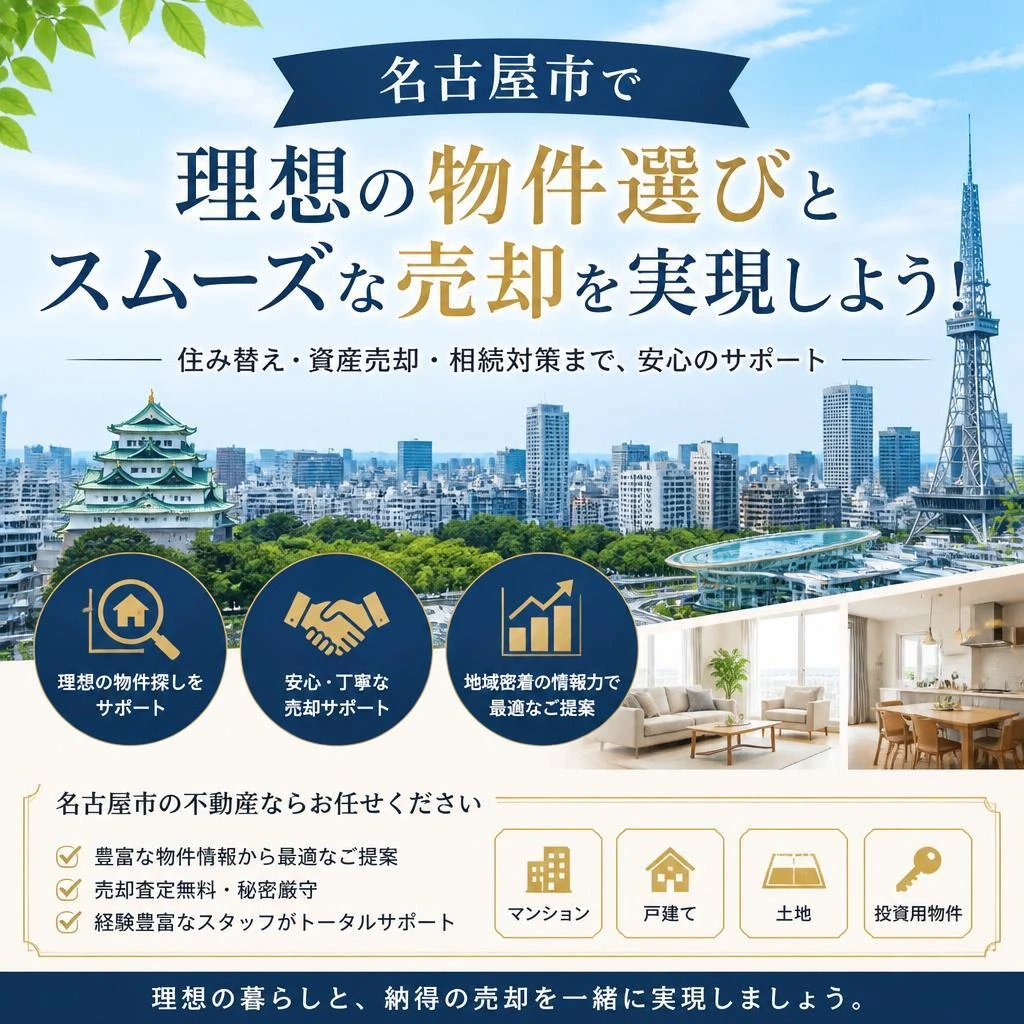 名古屋市で理想の物件選びとスムーズな売却を実現しよう！