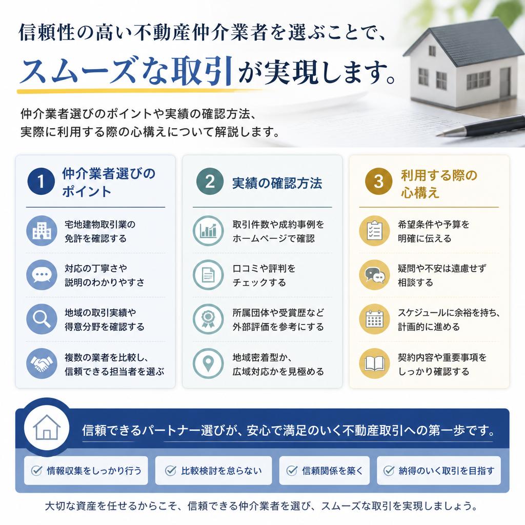 信頼できる不動産仲介業者の選び方