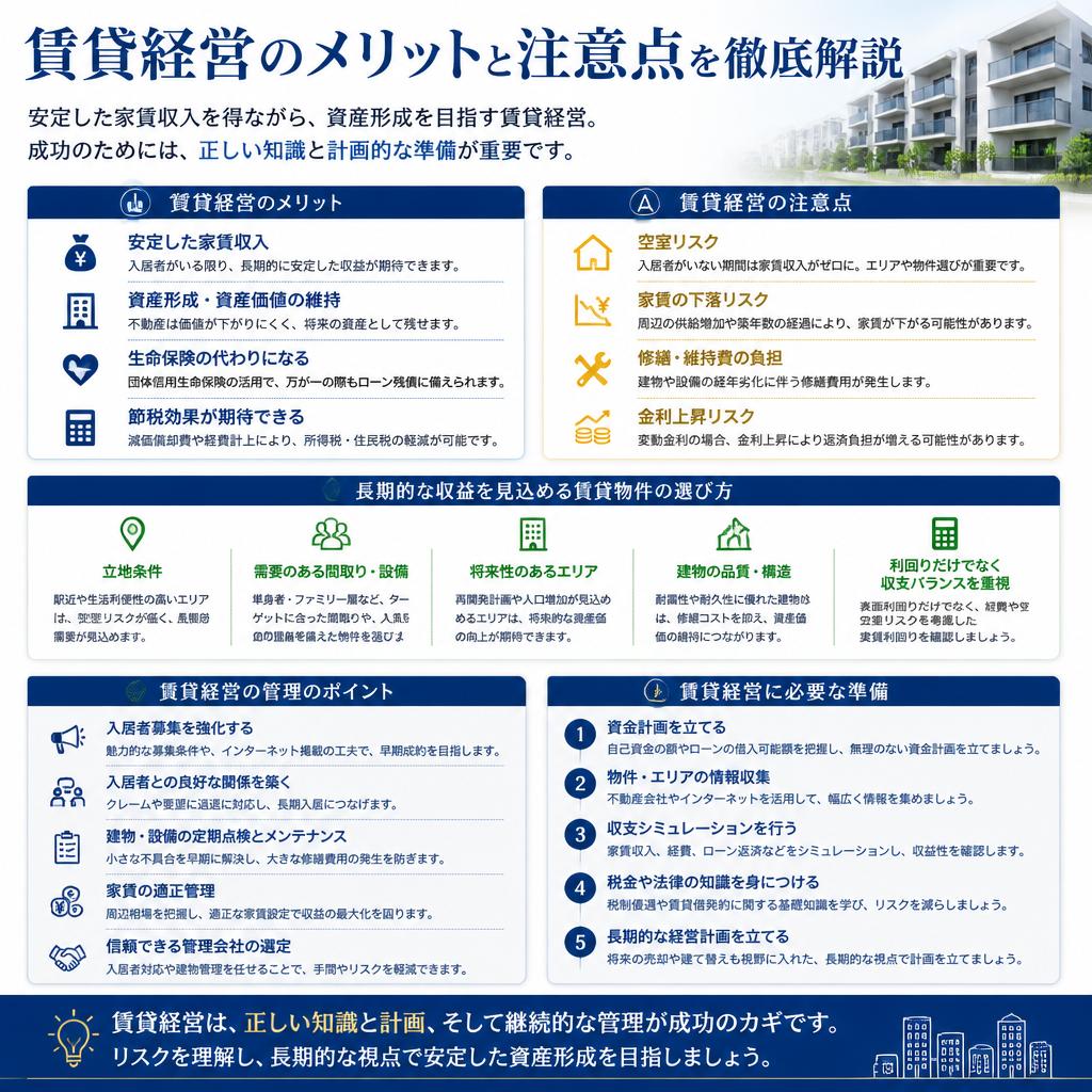 賃貸経営のメリットと注意点