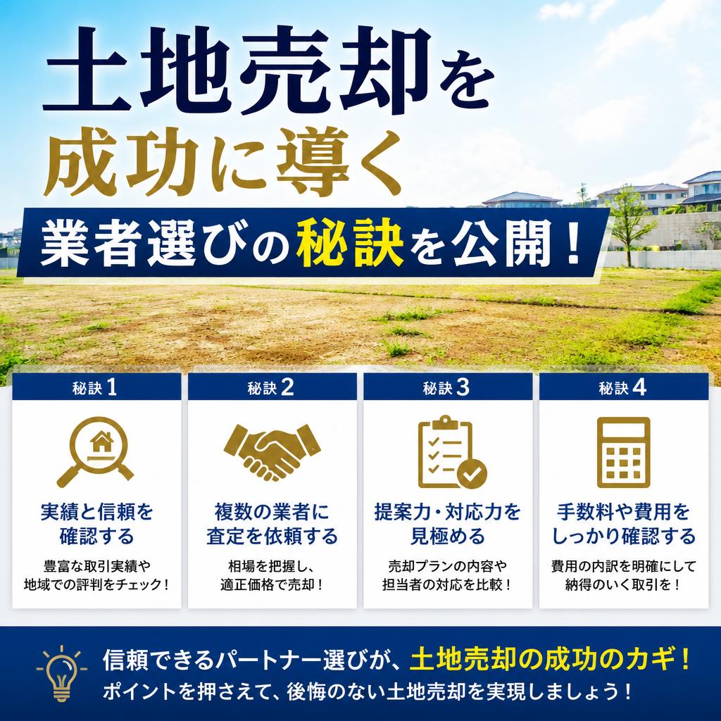 土地売却を成功に導く業者選びの秘訣を公開！