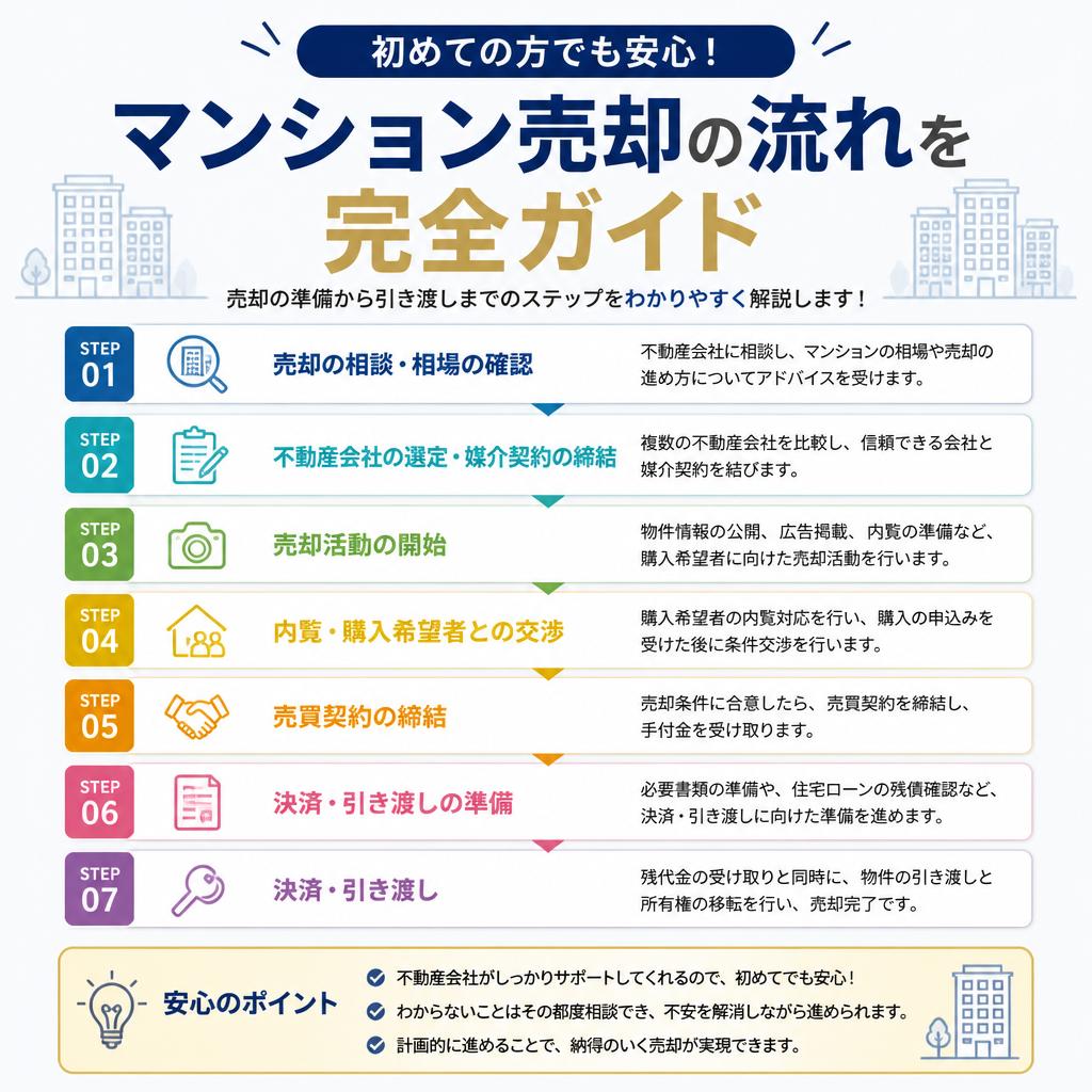 初めての方でも安心！マンション売却の流れを完全ガイド