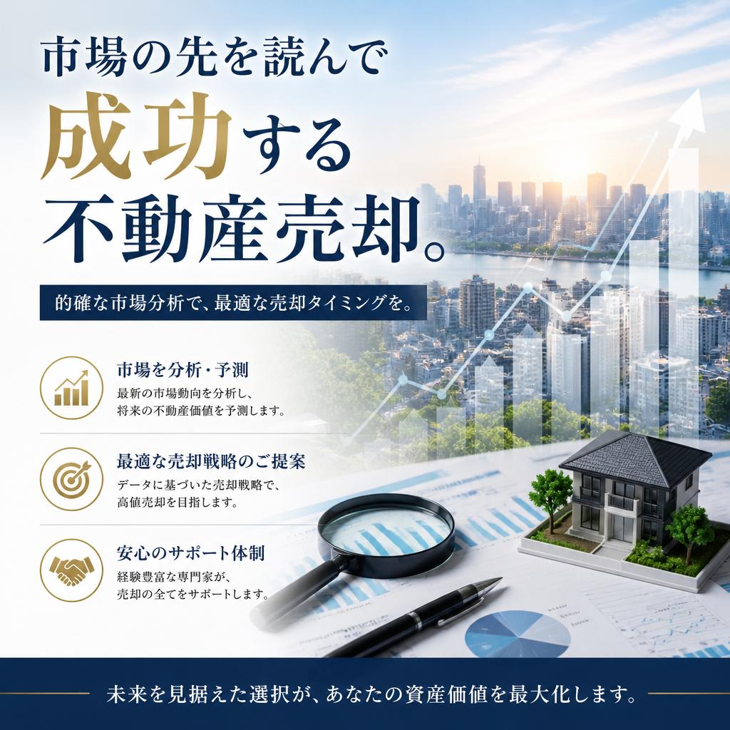 市場の先を読んで成功する不動産売却。