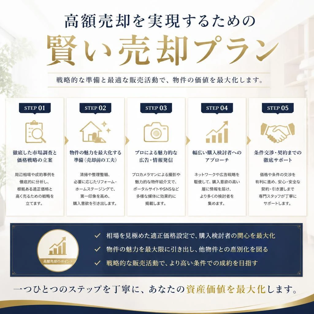 高額売却を実現するための賢い売却プラン