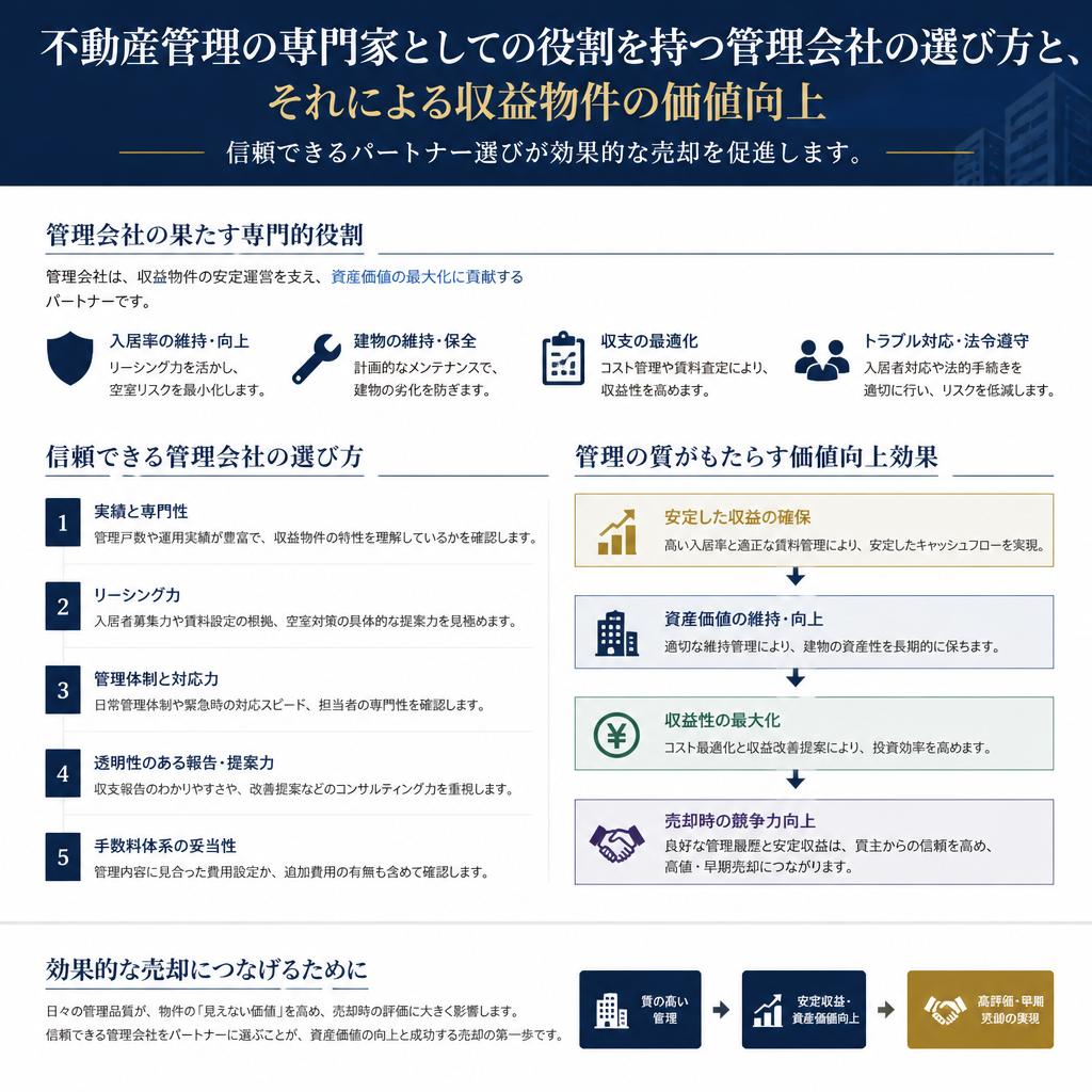 信頼の管理会社を選ぶために