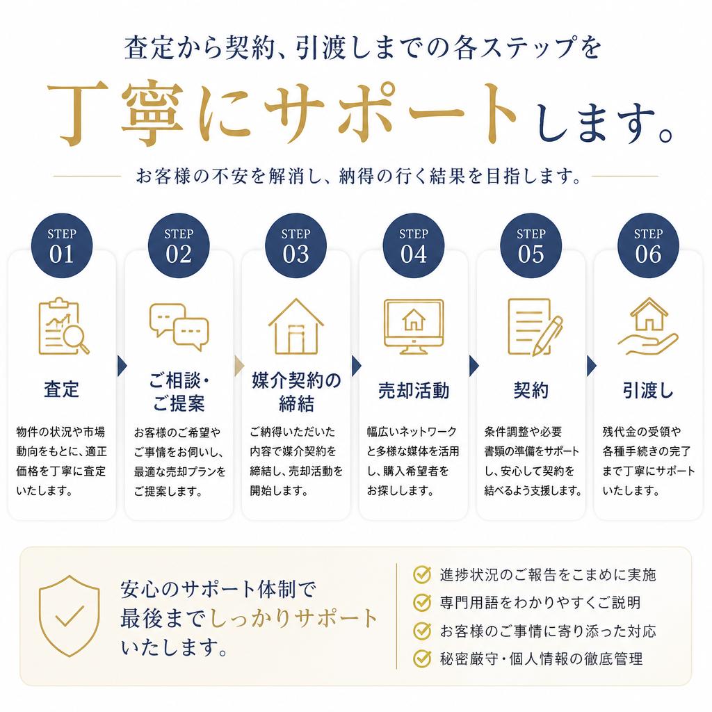 安心して進める売却手続き