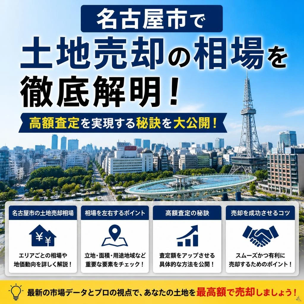 名古屋市で土地売却の相場を徹底解明！高額査定を実現する秘訣を大公開！