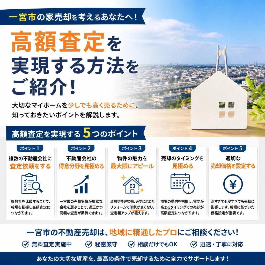 一宮市の家売却を考えるあなたへ！高額査定を実現する方法をご紹介！