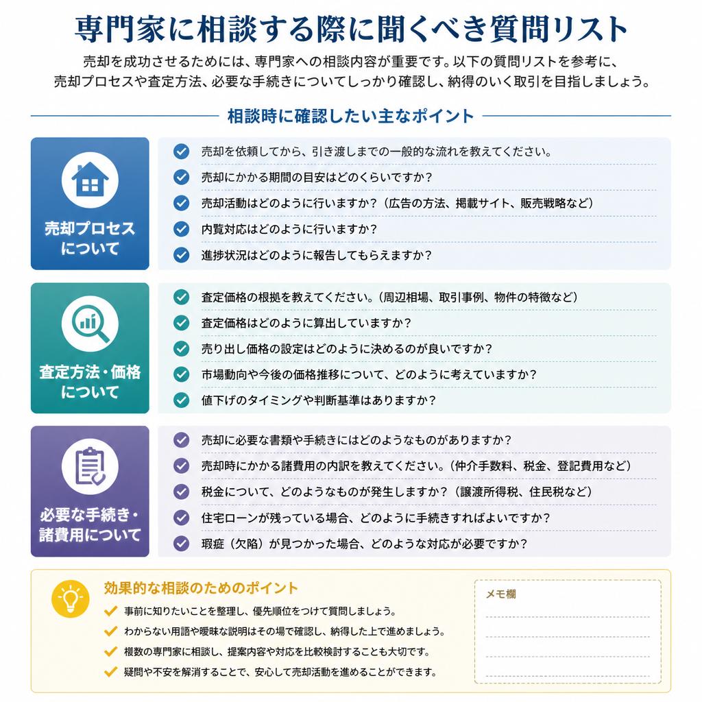 相談時に聞くべきこと