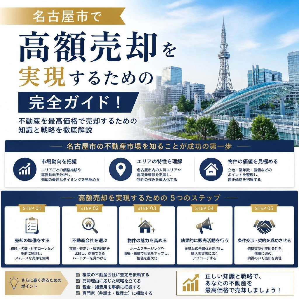 名古屋市で高額売却を実現するための完全ガイド！