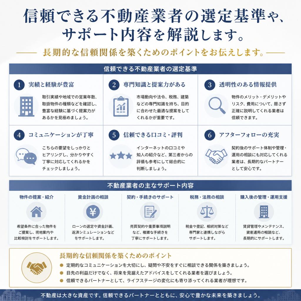 信頼できる不動産業者の選び方
